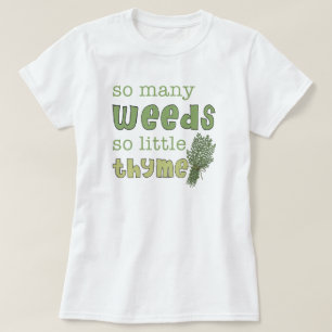 T-shirt Tant de mauvaises herbes amusant jardinage bébé po