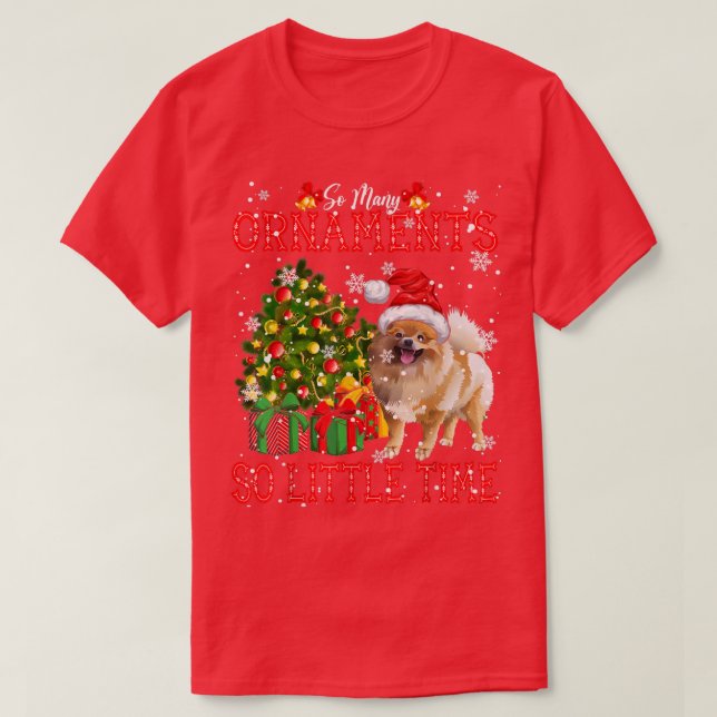 T-shirt Tant d'ornements amusants Xmas Tree Père Noël Amou (Design devant)