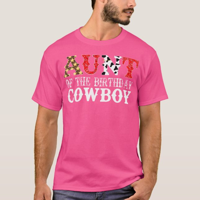 T-shirt Tante 1Er Anniversaire Cowboy Western Rodeo Party (Devant)