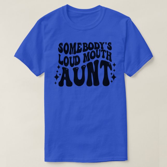 T-shirt Tante à bouche forte rétro Somebodys (Design devant)