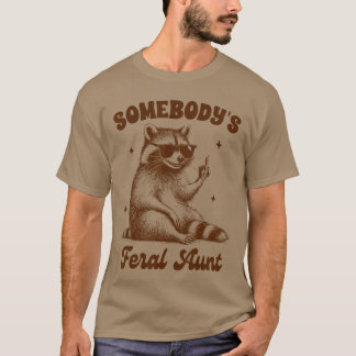 T-shirt Tante amoureuse de raton laveur férocement Stayras