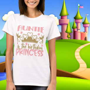 T-shirt Tante Anniversaire Princesse mot art