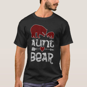 T-shirt Tante Bear Buffalo Red Plaid flèche Pyjama de Noël
