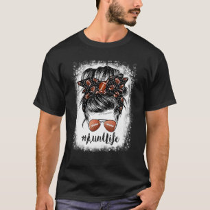 T-shirt Tante blanchie Vie Messy Bun Football Joueur 1