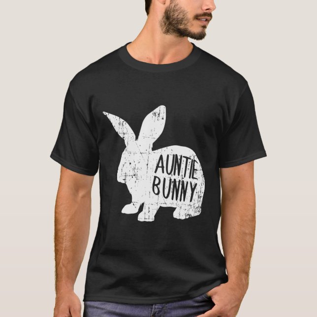 T-shirt Tante Bunny Matching Famille Lapin Pâques Cadeau d (Devant)