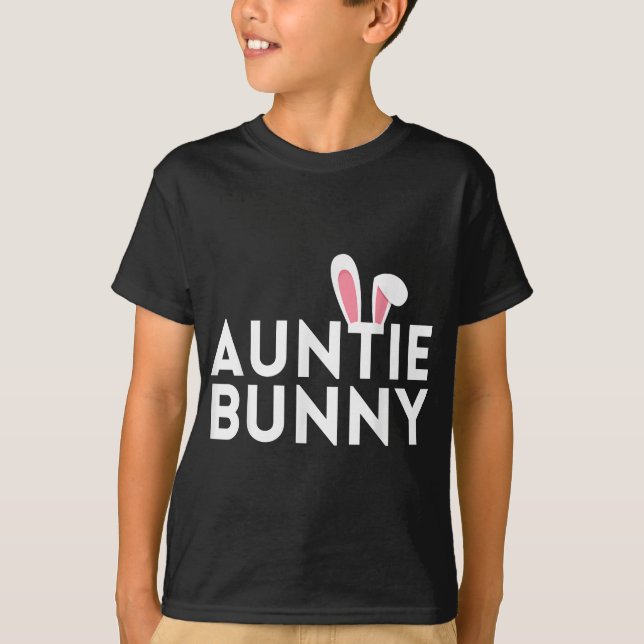 T-shirt Tante Bunny Matching Famille Vêtements de Pâques B (Devant)