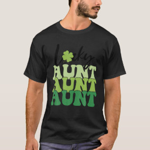 T-shirt Tante Chanceuse Bonne Fête de la Saint-Patrick Gif