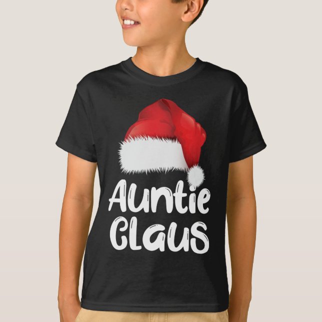 T-shirt Tante Claus Famille de Noël Correspondance Père No (Devant)