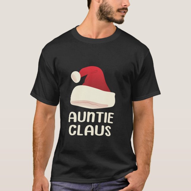 T-shirt Tante Claus Père Noël Pyjama correspondant à Noël  (Devant)
