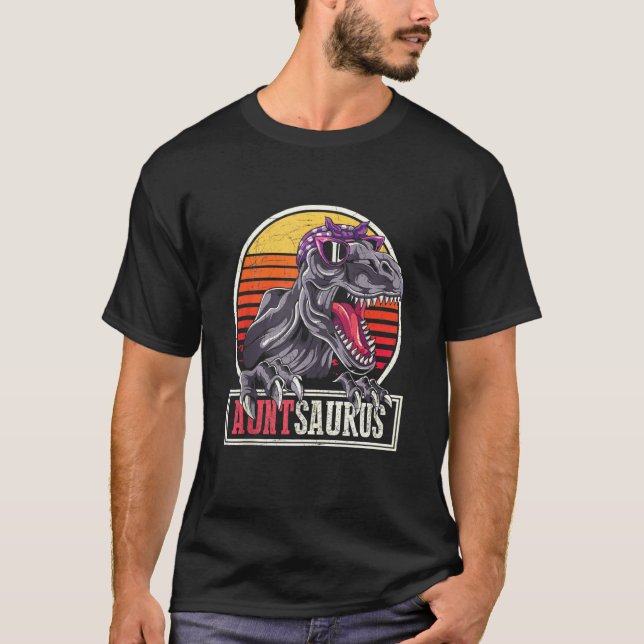 T-shirt Tante Cool rétro Dinosaur T Rex (Devant)