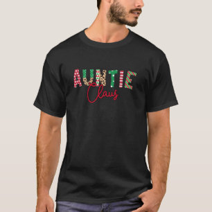 T-shirt Tante Coquette Bow Tante Claus Arbre de Noël