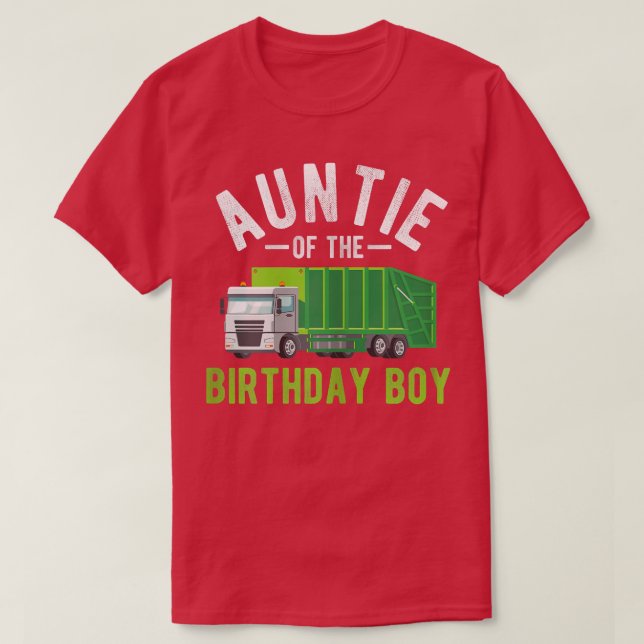 T-shirt Tante D'Anniversaire Garçon Correspondant Garbage  (Design devant)