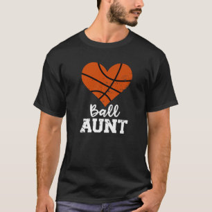 T-shirt Tante de bal Coeur drôle Tante de basket-ball