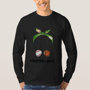 T-shirt Tante de baseball Bun méché Vibes de jour de match