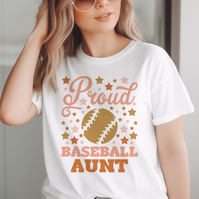 T-shirt Tante de baseball fière (Créateur téléchargé)