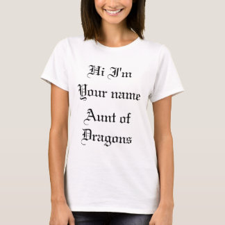 T-shirt Tante de dragons personnalisable