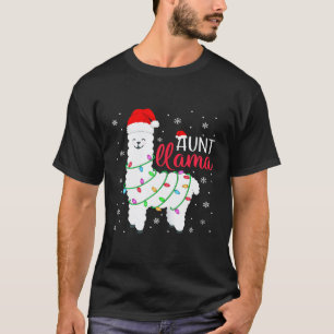 T-shirt Tante de femmes Lama  Chapeau de Noël Tante Lama S