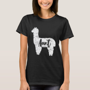 T-shirt Tante de femmes Lama Mignon Alpaga Amateur d'anima