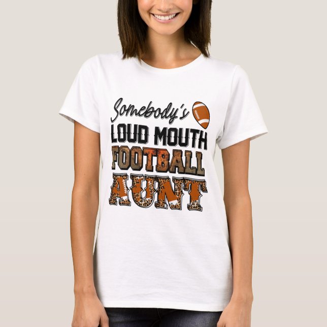 T-shirt tante de football à la bouche forte (Devant)
