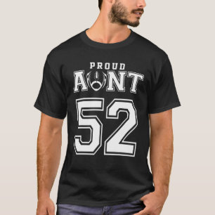 T-shirt Tante de football Fière personnalisée Numéro 52 Pe
