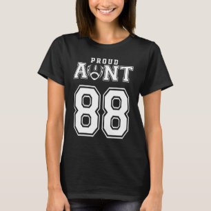 T-shirt Tante de football Fière personnalisée Numéro 88 Pe