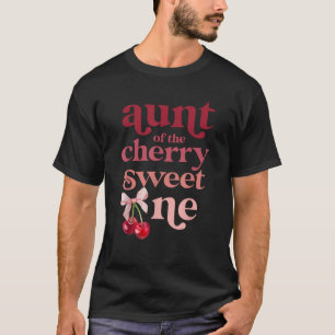 T-shirt Tante de la douce coquette cerise Premier annivers