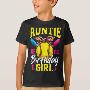 T-shirt Tante de la Fête d'anniversaire de softball de la