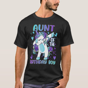 T-shirt Tante de la fête d'anniversaire garçon Dabbing Uni