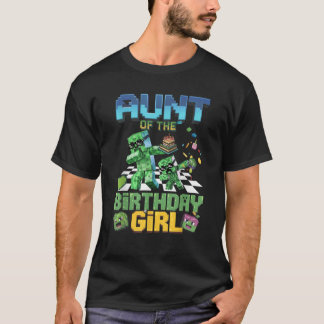 T-shirt Tante de la fille d'anniversaire drôle jeu vidéo p