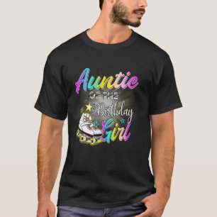 T-shirt Tante de la patineuse à roulettes de la fille d'an