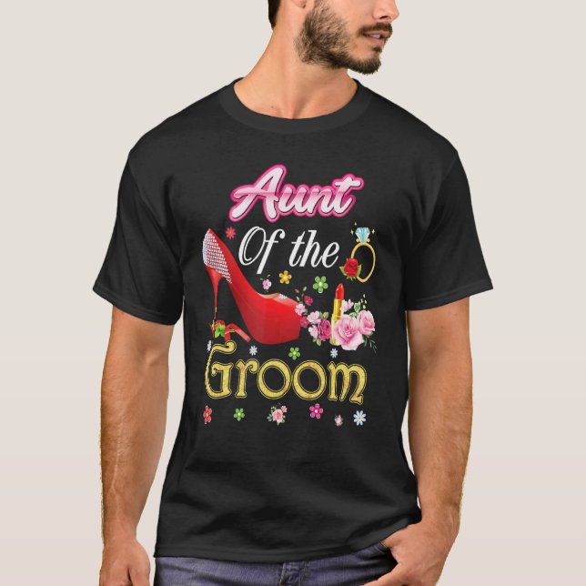 T-shirt Tante De La Salle Joyeuse Mariage Flower Rose Chau (Devant)