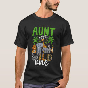 T-shirt Tante de l'animal de safari jungle The Wild One