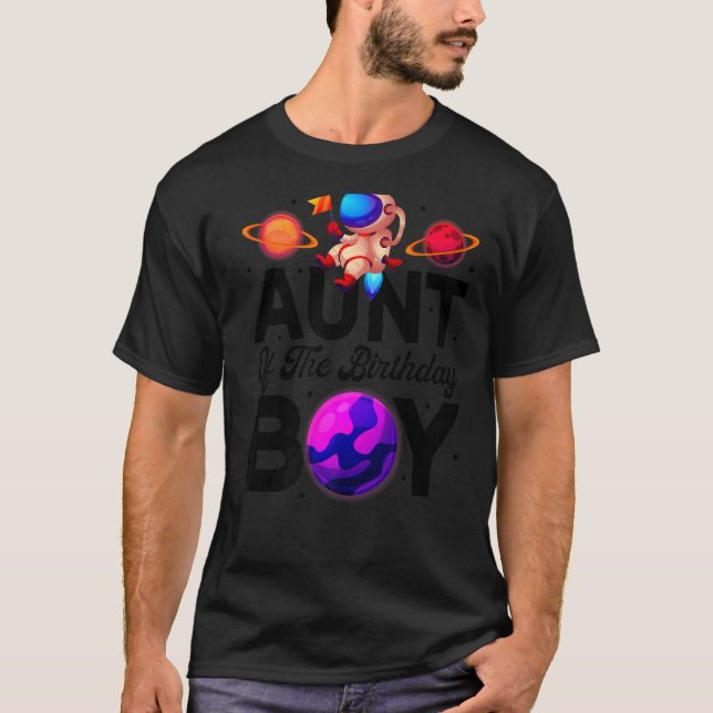 T-shirt Tante De L'Anniversaire Astronaut Thème Spatial Ga (Devant)