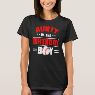 T-shirt Tante De L'Anniversaire Boy Baseball Thème Famille