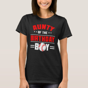 T-shirt Tante De L'Anniversaire Boy Baseball Thème Famille
