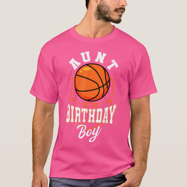 T-shirt Tante De L'Anniversaire Boy Basketball Thème Anniv (Devant)