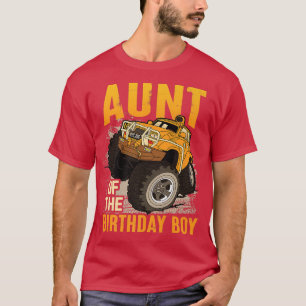 T-shirt Tante de l'anniversaire Boy Monster Camion Anniver