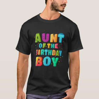 T-shirt Tante De L'Anniversaire Boy Rex Dinosaur Auntie 3e
