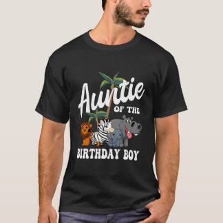 T-shirt Tante De L'Anniversaire Boy Zoo Anniversaire Safar