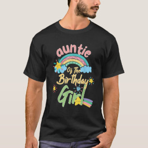 T-shirt Tante De L'Anniversaire Fille Arc-En-Ciel Correspo