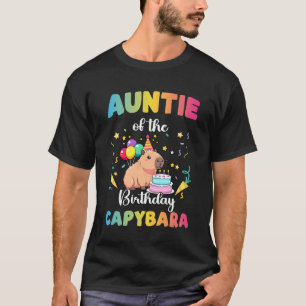 T-shirt Tante De L'Anniversaire Fille Capybara Anniversair