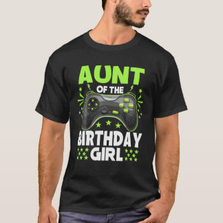 T-shirt Tante De L'Anniversaire Fille Correspondant Vidéo