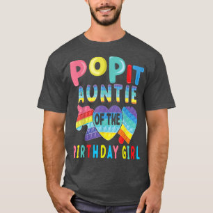 T-shirt tante de l'anniversaire fille Pop It Unicorn Birth