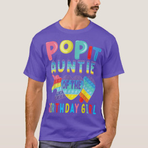 T-shirt tante de l'anniversaire fille Pop It Unicorn Birth