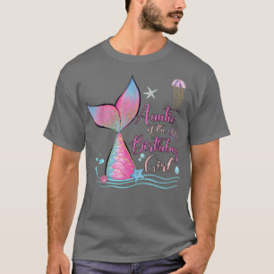 T-shirt Tante De L'Anniversaire Fille Sirène Famille Magiq