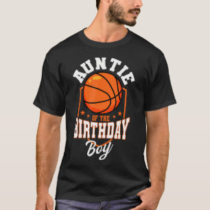 T-shirt Tante De L'Anniversaire Garçon Basketball Thème An