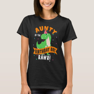 T-shirt Tante De L'Anniversaire Garçon Dinosaur Cute