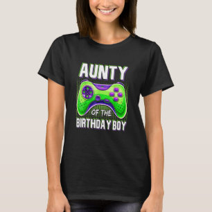 T-shirt Tante de l'anniversaire garçon jumelé famille vidé