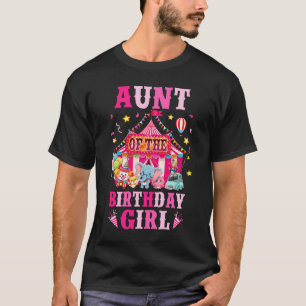 T-shirt Tante De L'Anniversaire Girl Circus Carnival Famil