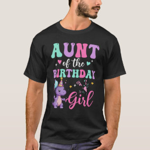 T-shirt Tante De L'Anniversaire Pour La Fille Dinosaure T-